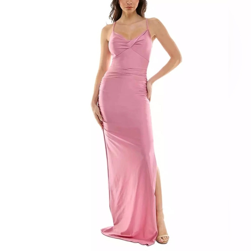 Emerald Sundae (G4) Women’s Juniors' Sleeveless Twisted-Front Gown NWT SIZE Xs